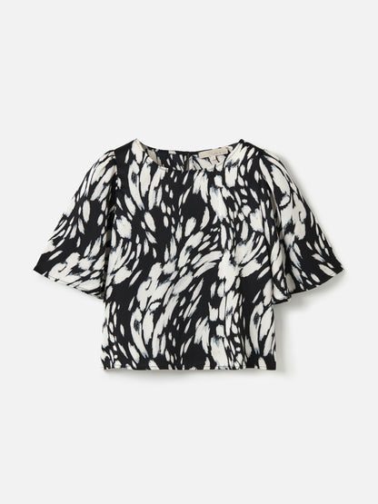 MONK & LOU-Printed Adair Blouse-Paint Brush