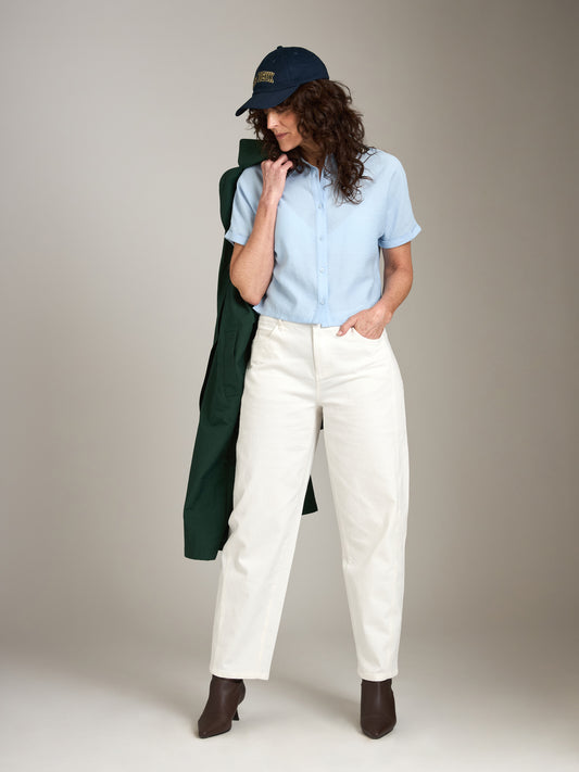 MONK & LOU-Chamber Shirt-Ice Blue