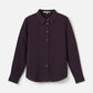 MONK & LOU-Charlotte Fluid Shirt-Acai Berry