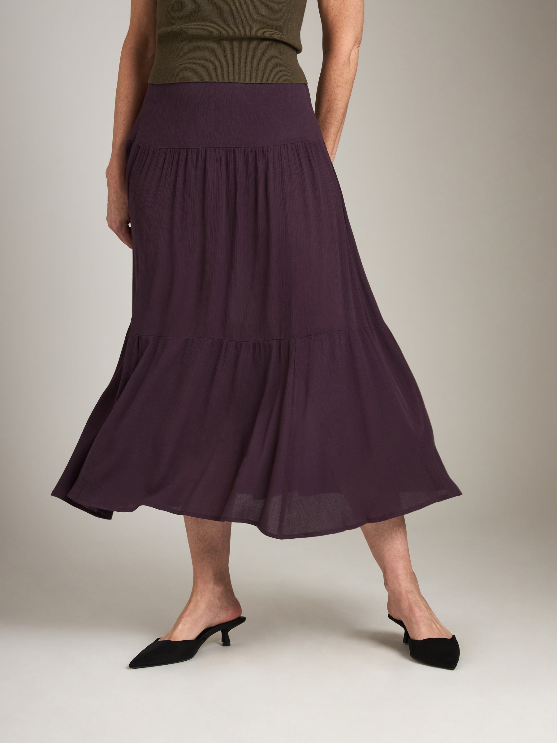 MONK & LOU-Drew Pleated Boho Skirt-White