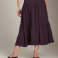 MONK & LOU-Drew Pleated Boho Skirt-White