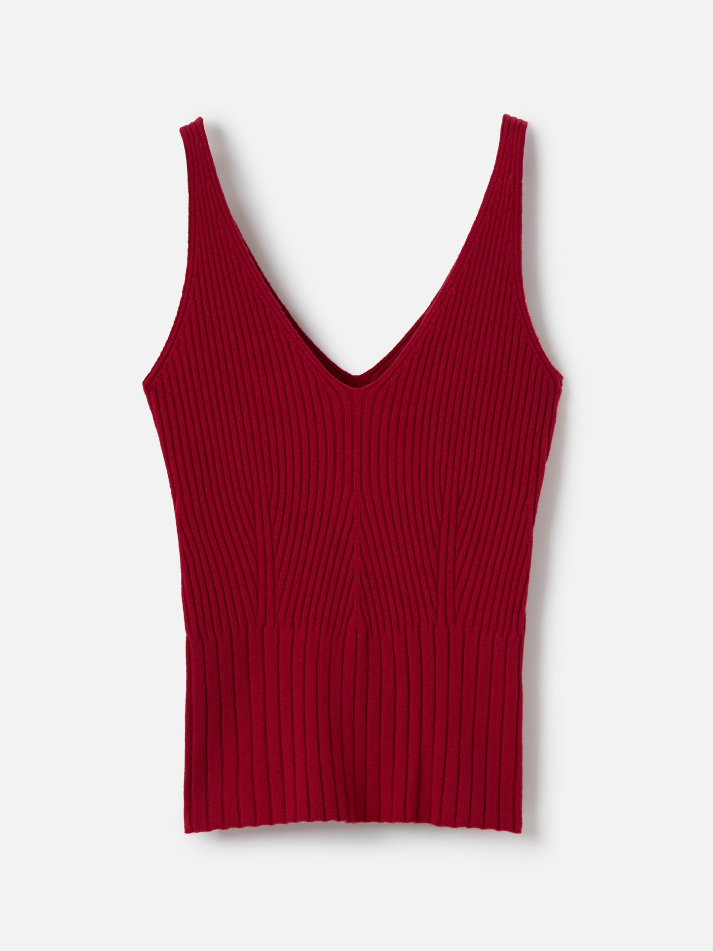 MONK & LOU-Amica Knit Tank-Red Cherry