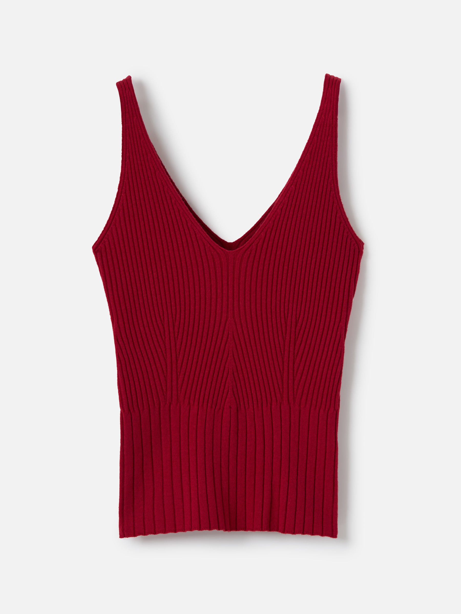 MONK & LOU-Amica Knit Tank-Red Cherry