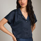 MONK & LOU-Satin Lemona Shirt-Matcha