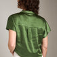 MONK & LOU-Satin Lemona Shirt-Matcha
