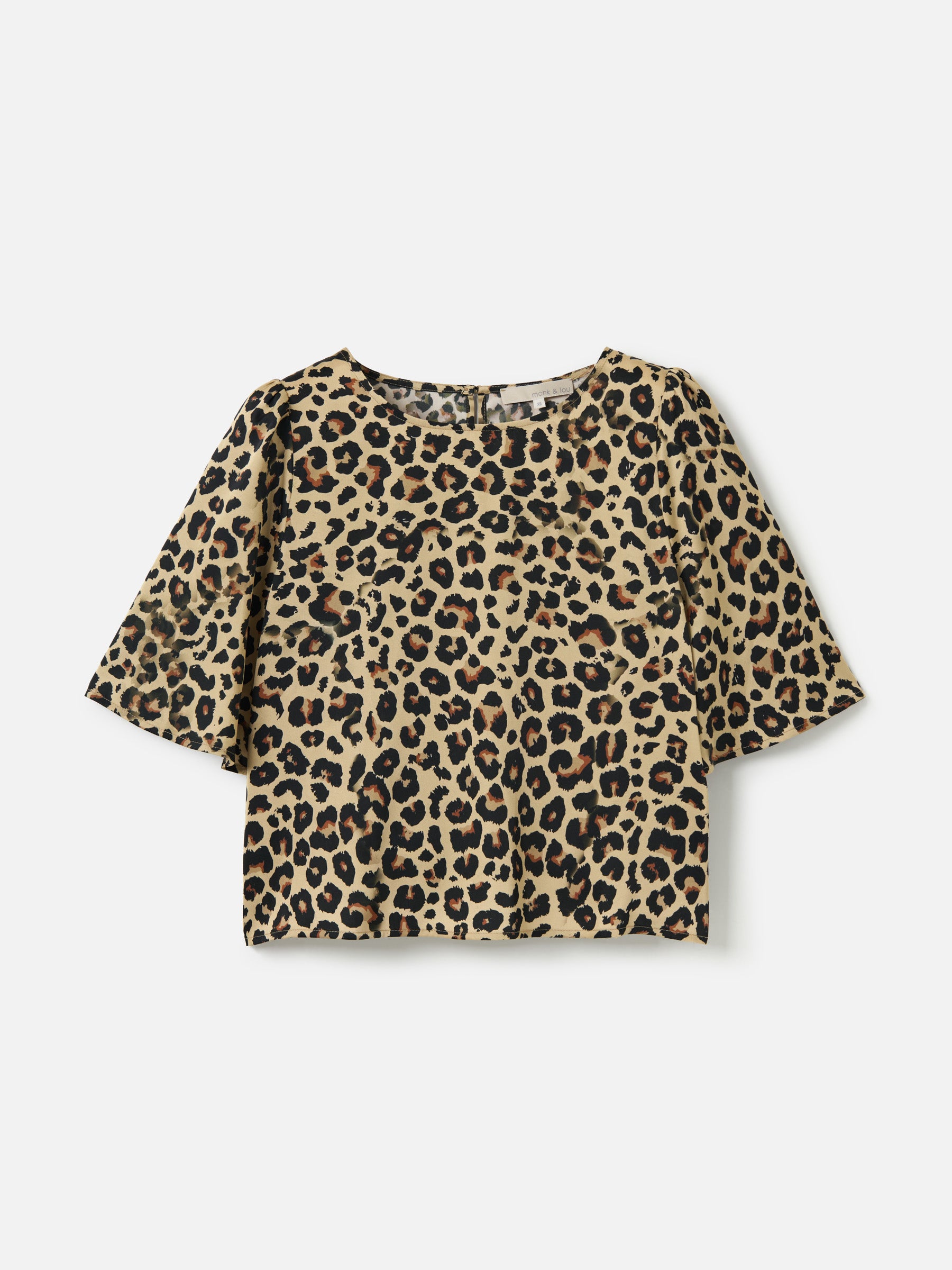 MONK & LOU-Leopard Print Adair Blouse-Leopard Print