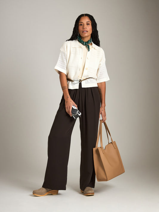 MONK & LOU-Marie Shirt Cardigan-Cloud White