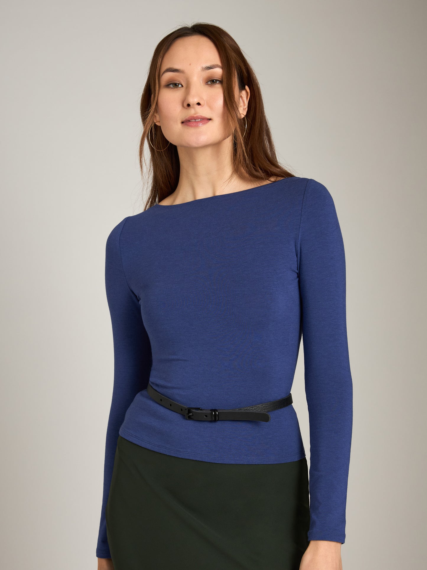 MONK & LOU-Nessa Boatneck Top-Black