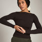 MONK & LOU-Nessa Boatneck Top-Coffee