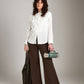 MONK & LOU-Lou Palazzo Pant-Espresso