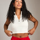 Kelis Zip High Neck Tank