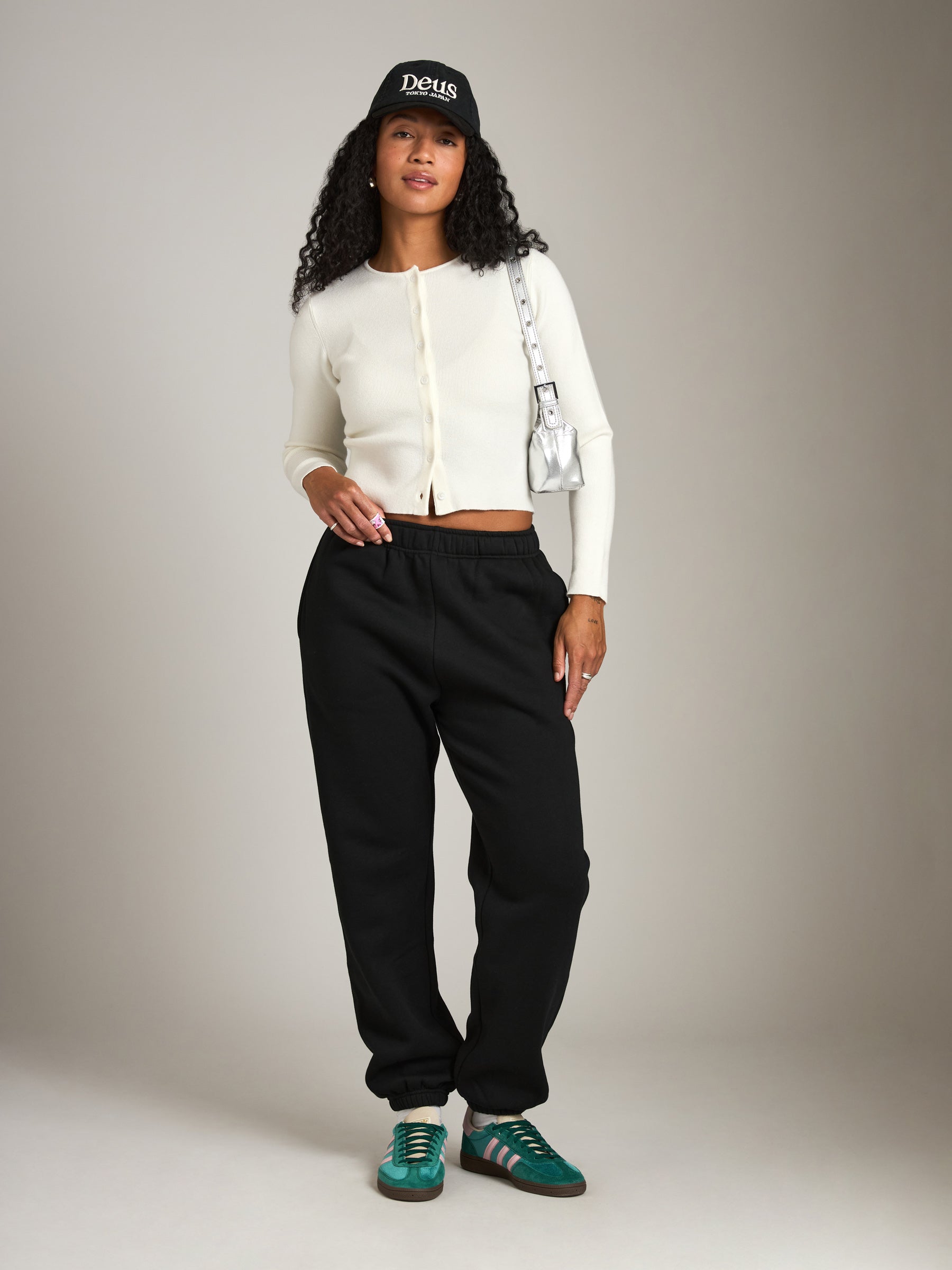 PGD-Ace Crop Button Cardigan-Warm White