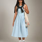 PROPAGANDA-Coral A-Line Skirt-Ice Blue