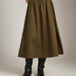 PROPAGANDA-Coral A-Line Skirt-Olive