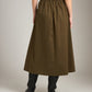 PROPAGANDA-Coral A-Line Skirt-Olive