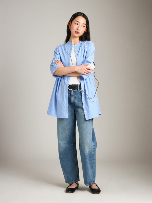 PROPAGANDA-Cosette Shirt Tunic-Sky Blue