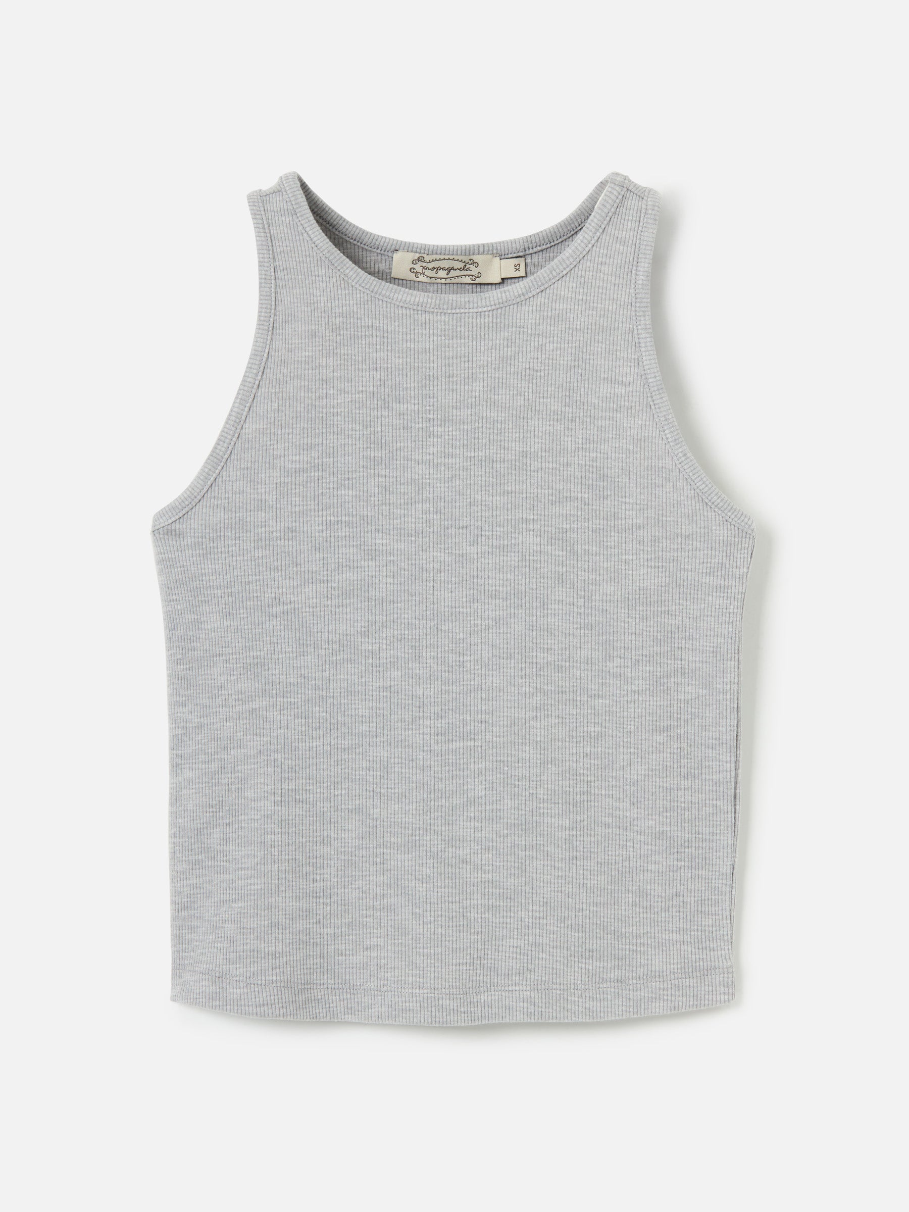 PROPAGANDA-Daisy Racerback Tank-Heather Grey