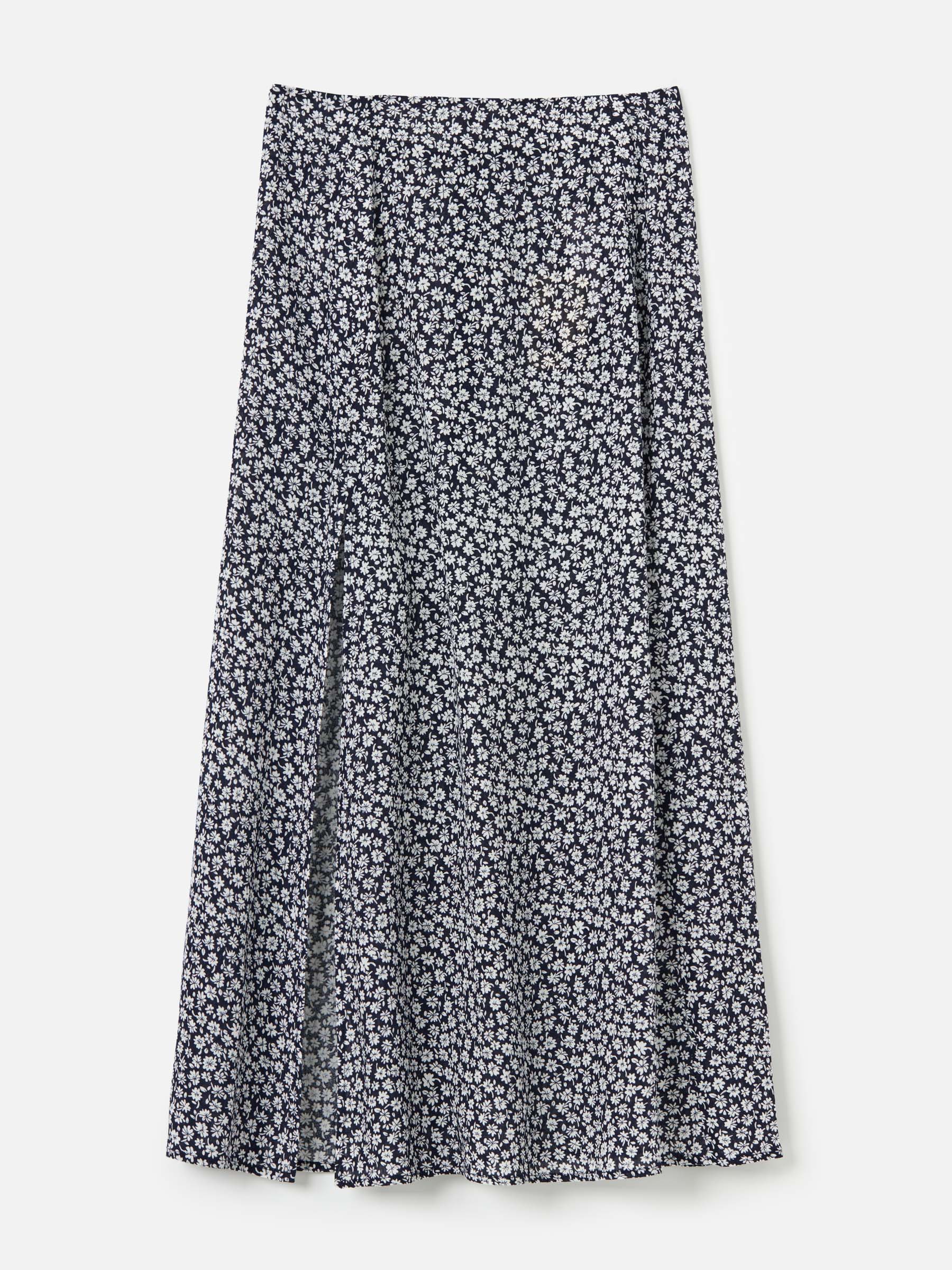 PROPAGANDA-Korane Floral High Slit Skirt-Ink