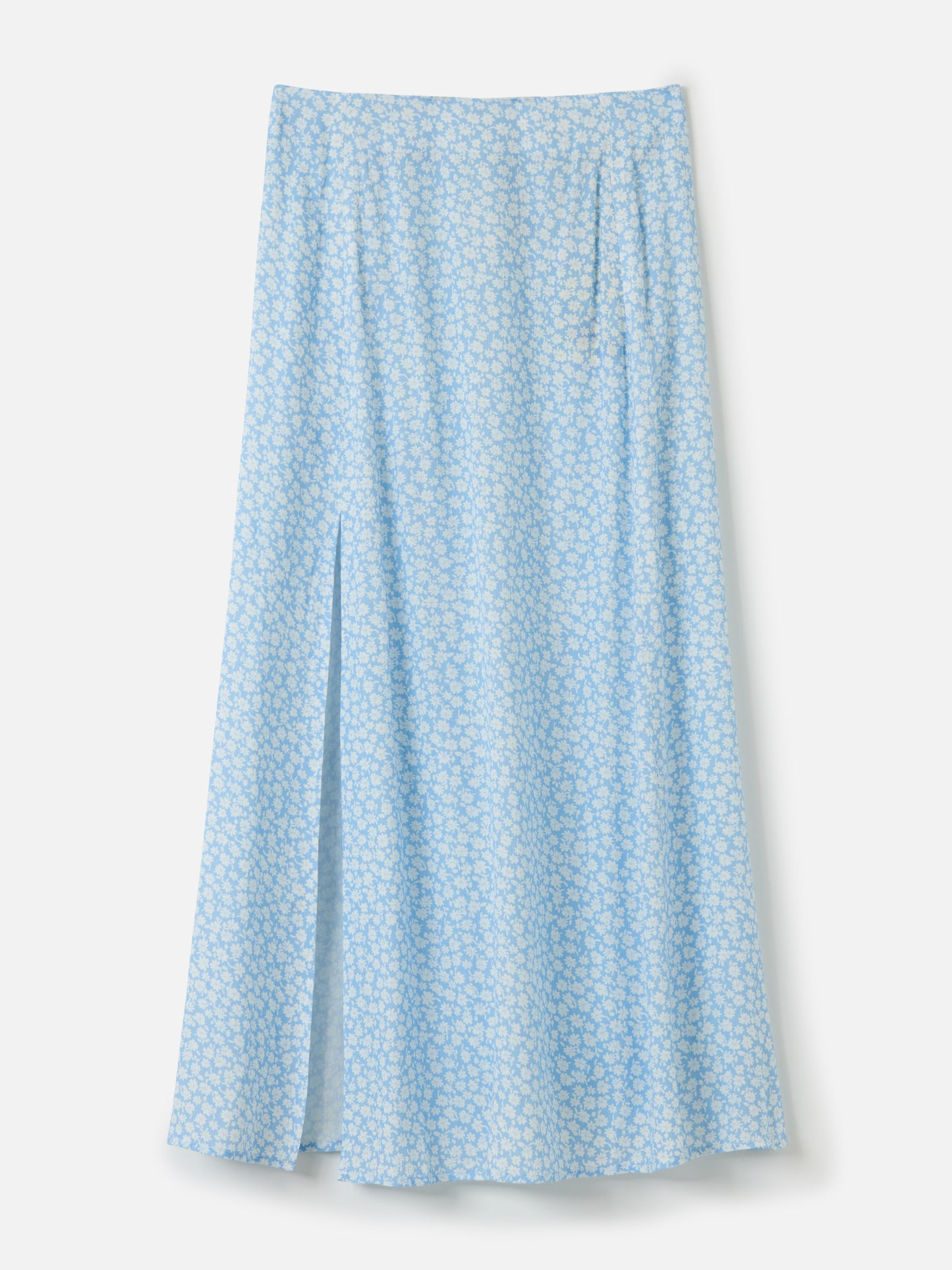 PROPAGANDA-Korane Floral High Slit Skirt-Sky