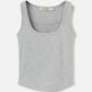 PROPAGANDA-Gerry Square Neck Tank-Heather Grey