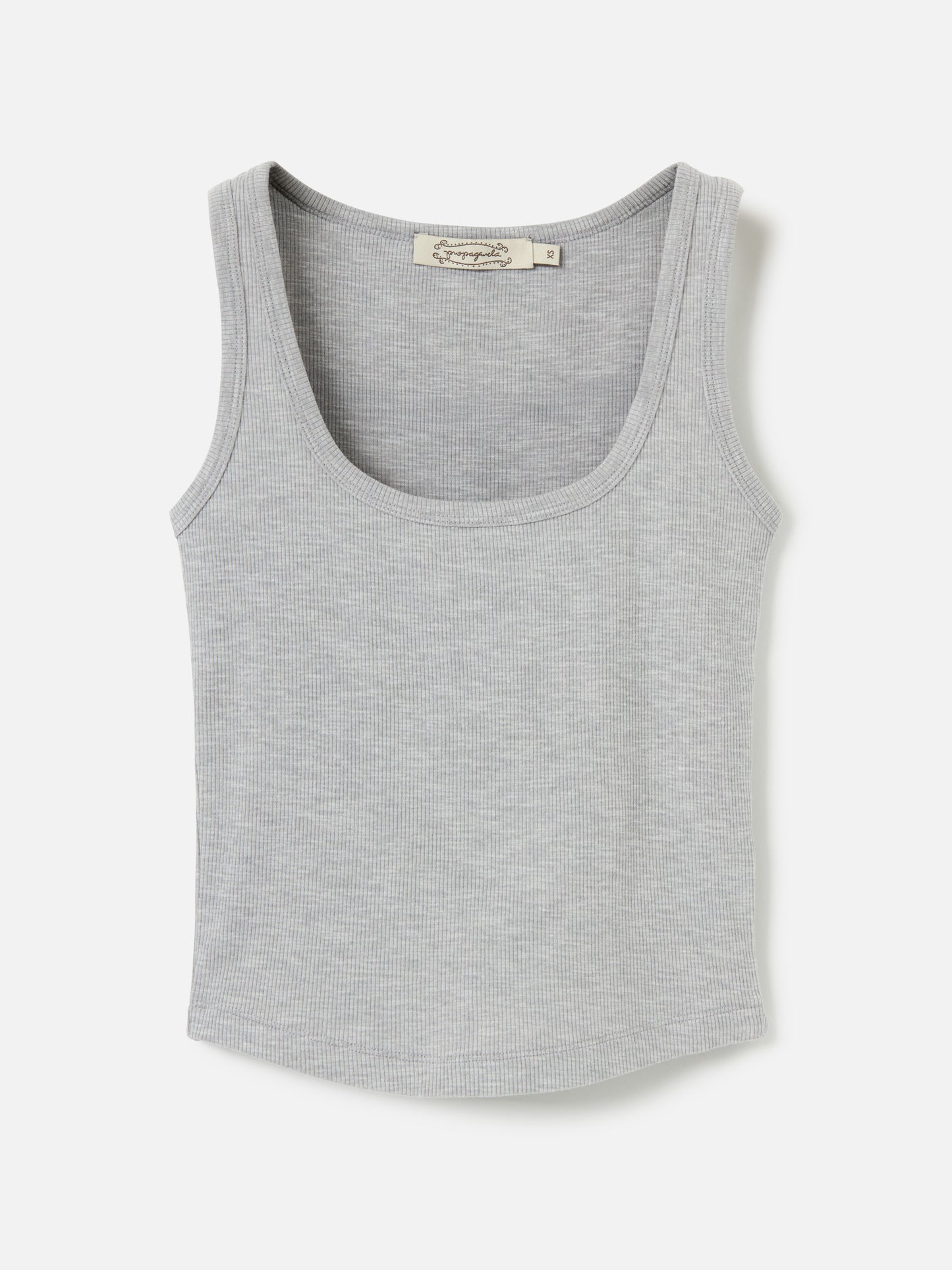 PROPAGANDA-Gerry Square Neck Tank-Heather Grey