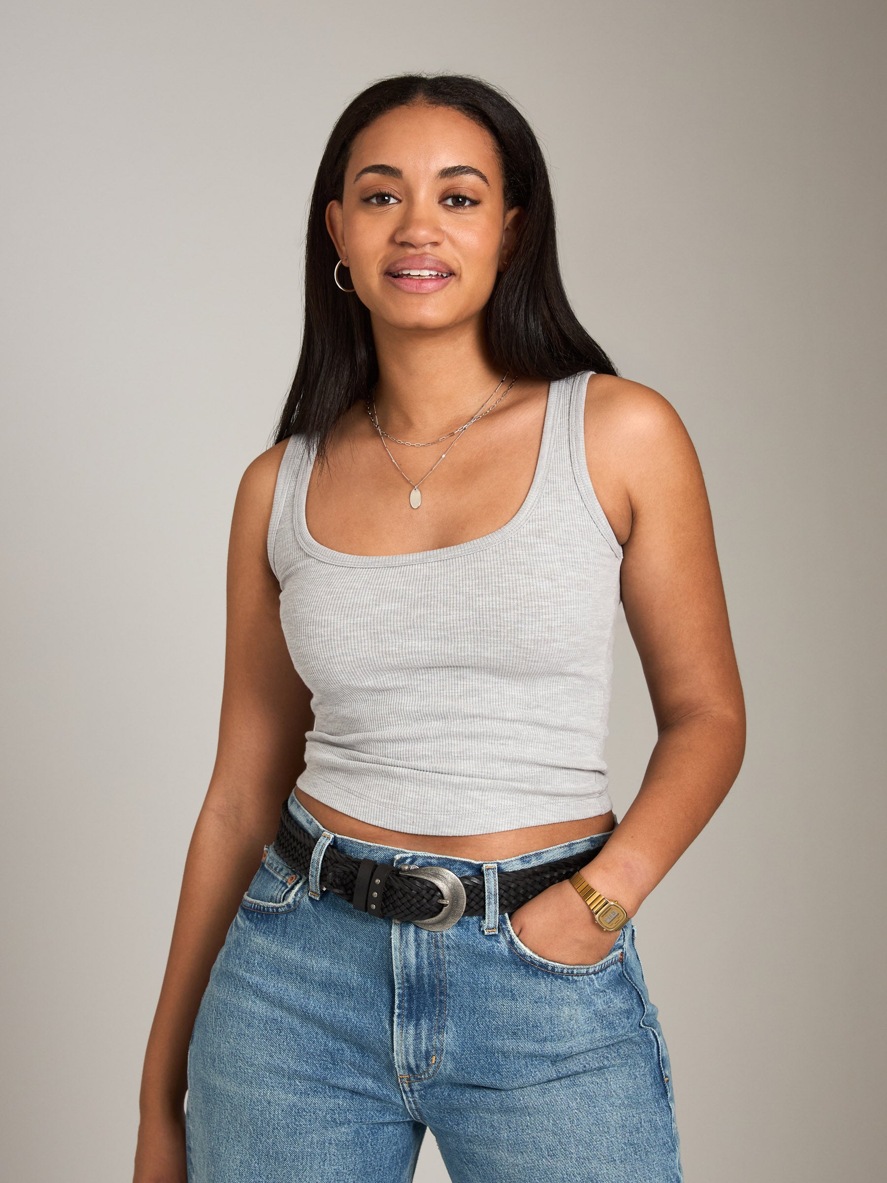 PROPAGANDA-Gerry Square Neck Tank-Ballet Pink