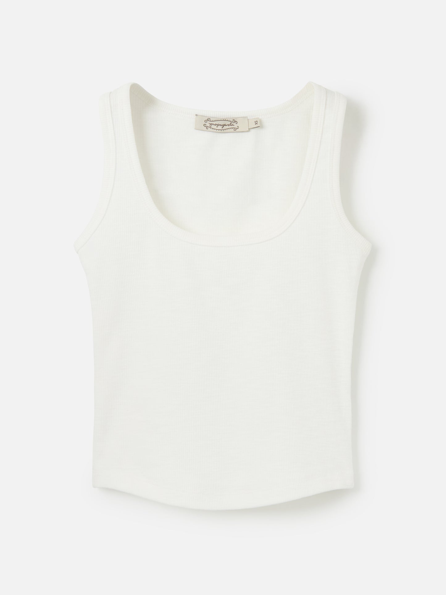 PROPAGANDA-Gerry Square Neck Tank-White