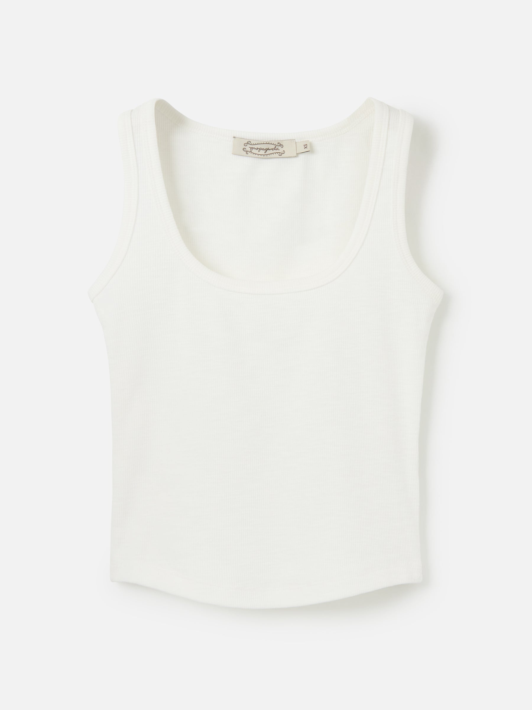 PROPAGANDA-Gerry Square Neck Tank-White