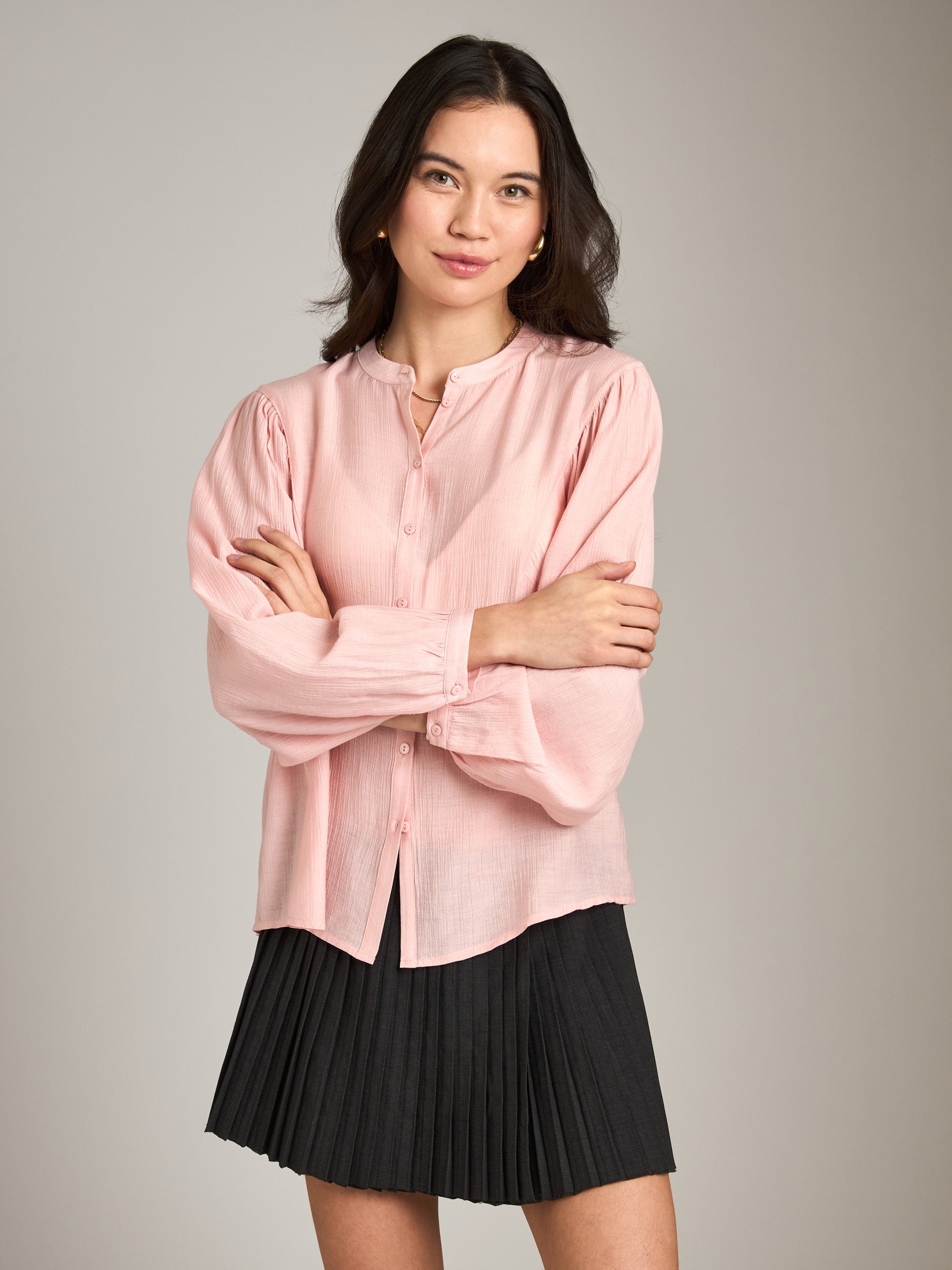 PROPAGANDA-Haidee Poet Shirt-Soft Pink