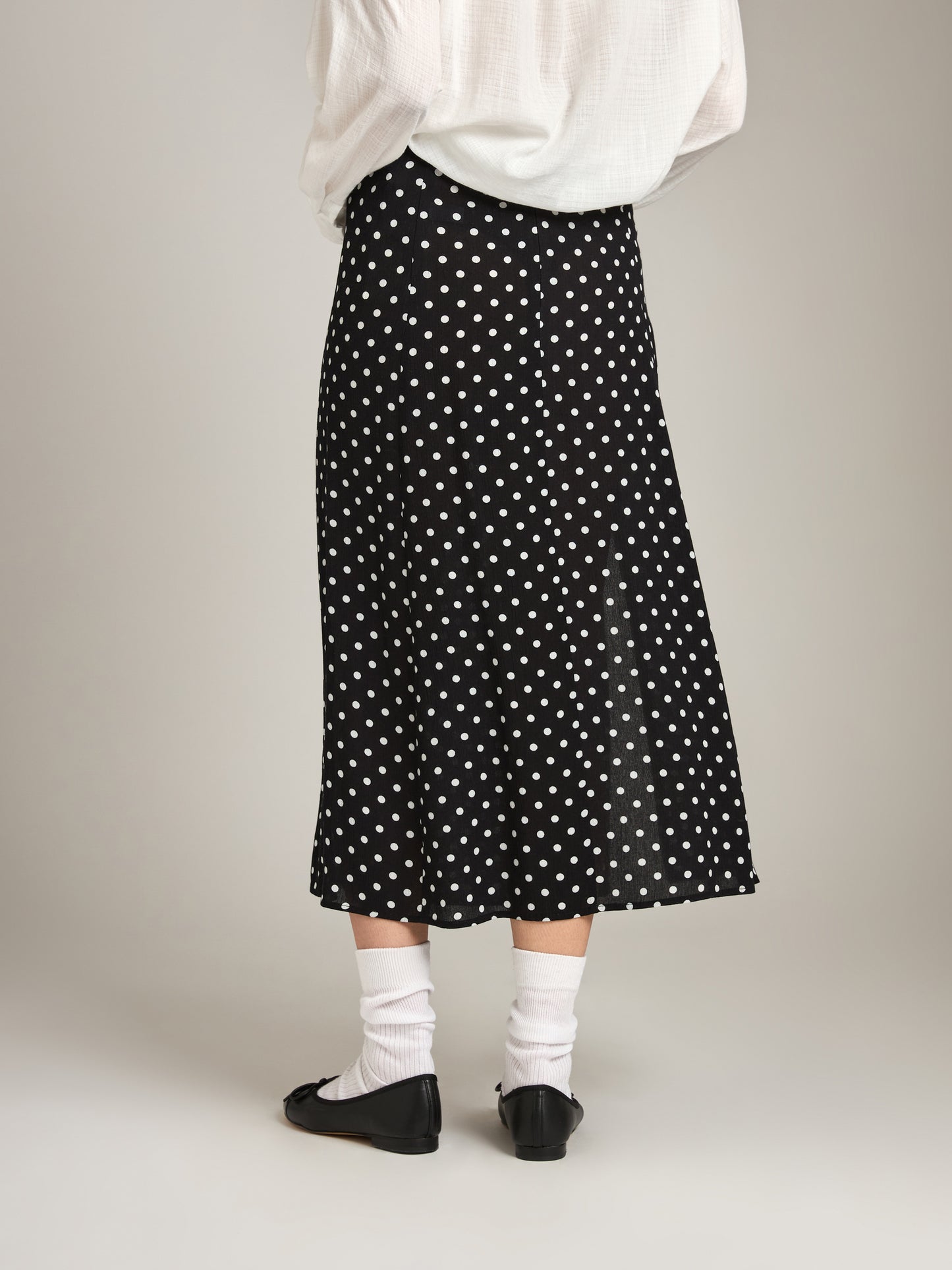 PROPAGANDA-Korane Printed High Slit Skirt-Black