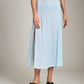 PROPAGANDA-Korane Floral High Slit Skirt-Sky