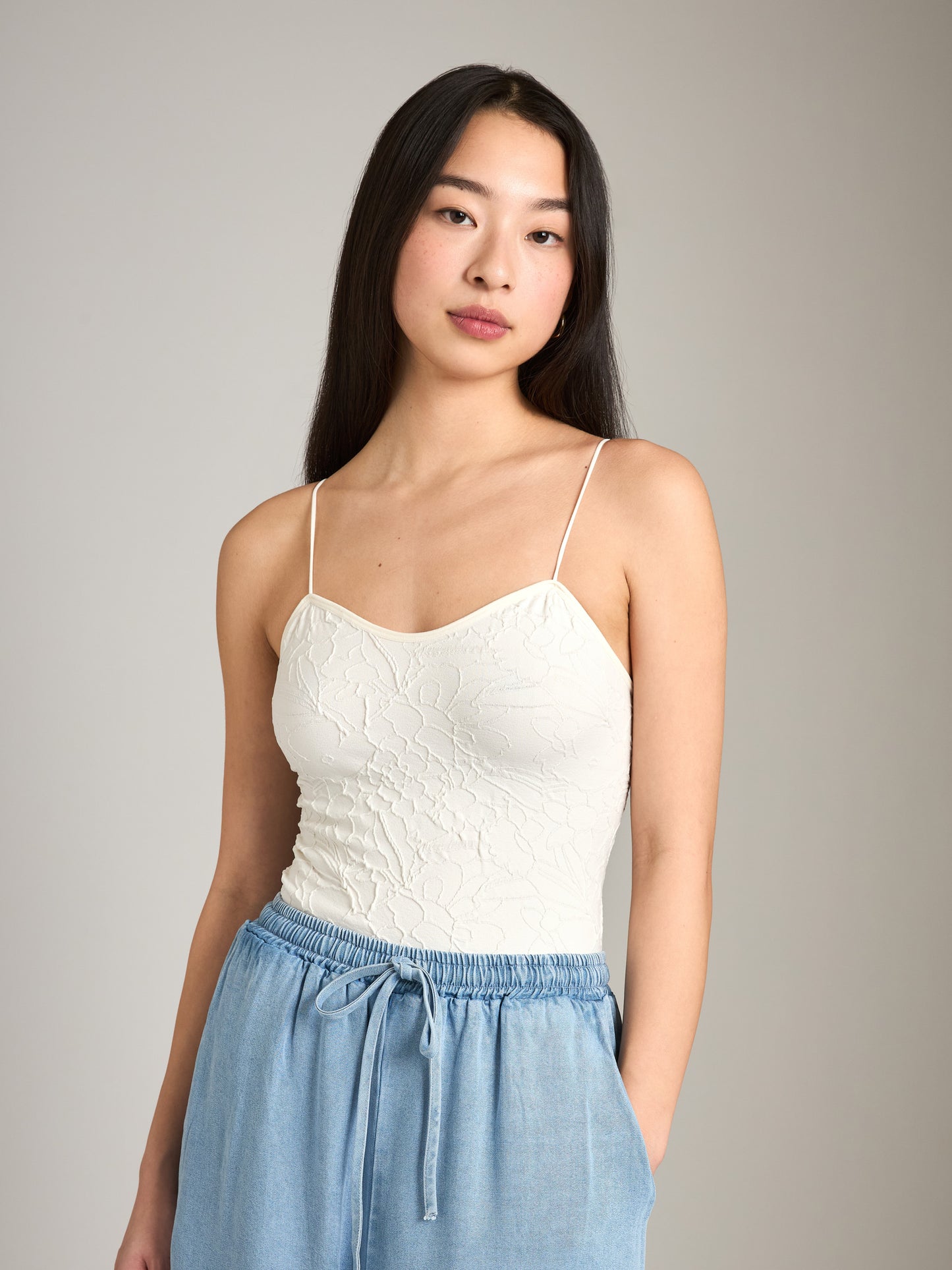 PROPAGANDA-Maggie Sweetheart Cami-Optic White