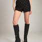 PROPAGANDA-Margi Lace Shorts-Black