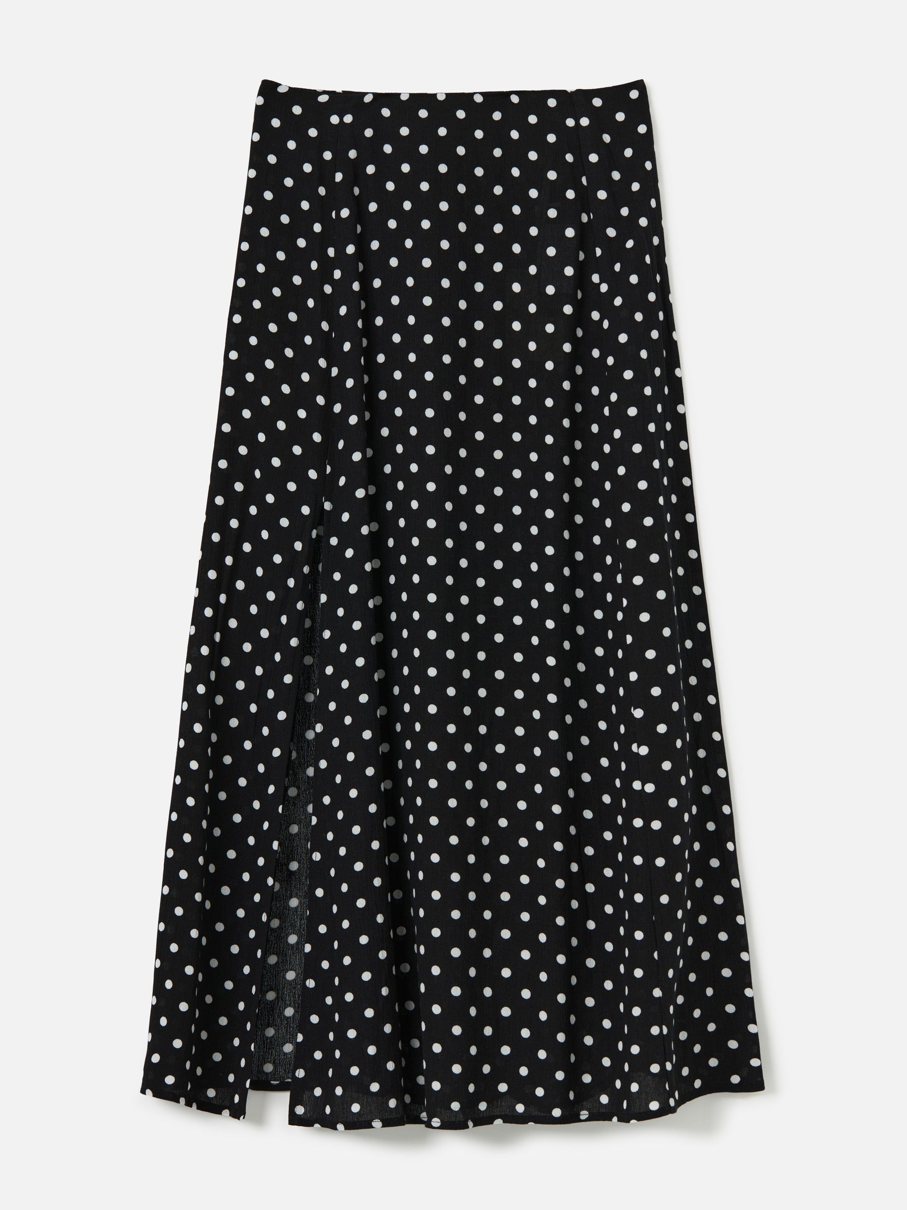 PROPAGANDA-Korane Printed High Slit Skirt-Black