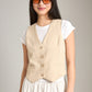PROPAGANDA-Riley Fitted Vest-Sand