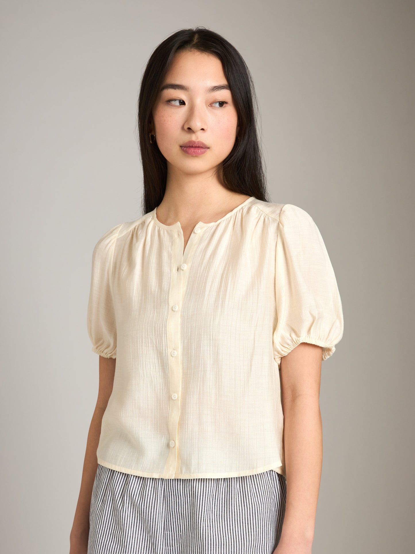 PROPAGANDA-Savita Bubble Blouse-Ivory