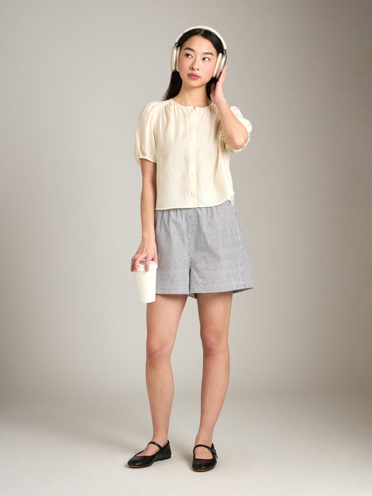 PROPAGANDA-Savita Bubble Blouse-Ivory