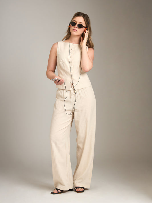 PROPAGANDA-Madison Wide Pants-Cream