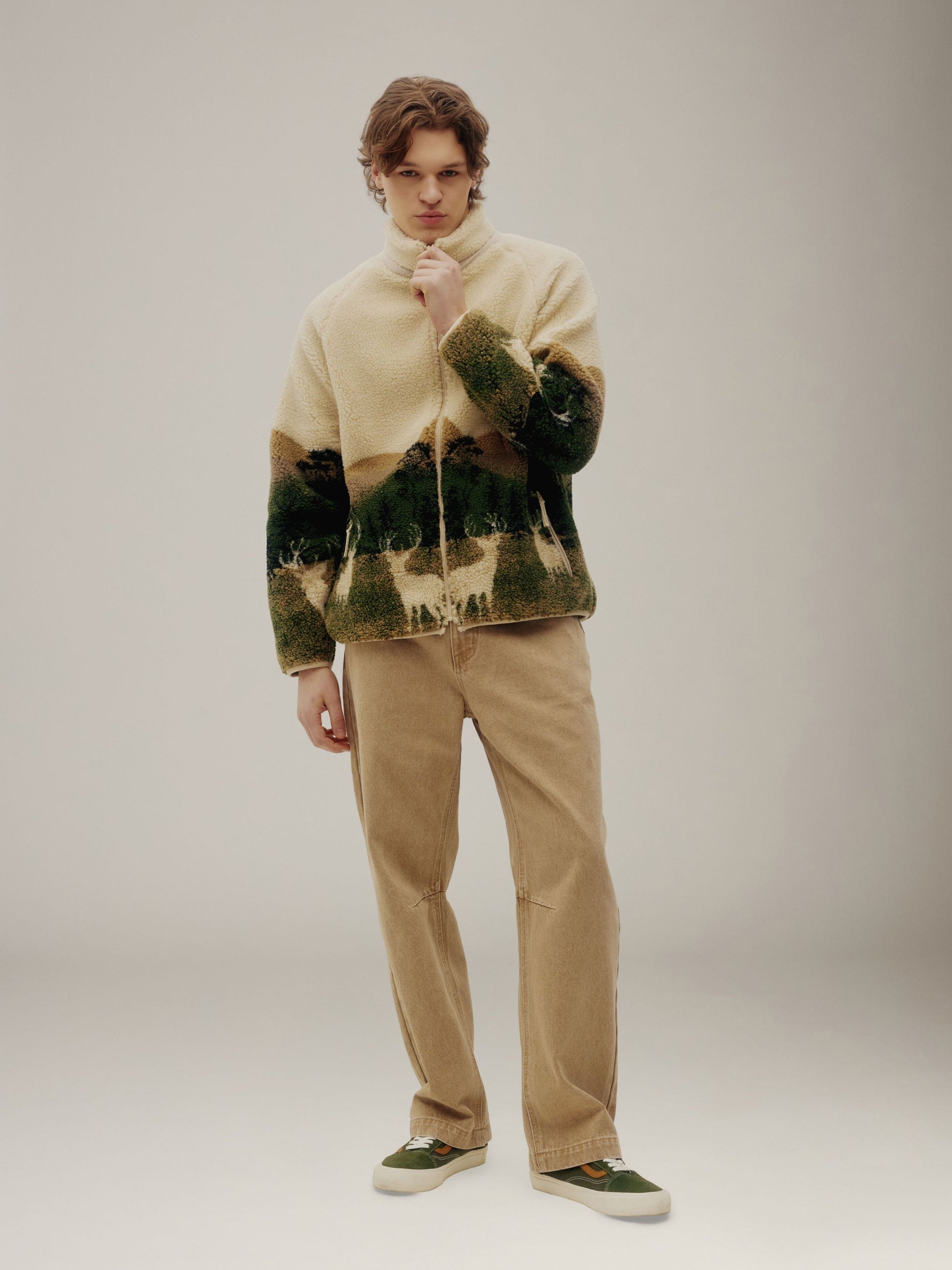 KUWALLA - Lightweight Printed Sherpa Jacket - 