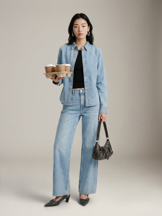 Rose Longsleeve Denim Shirt