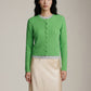 LOVEFINN - Cable Crewneck Cardigan - 