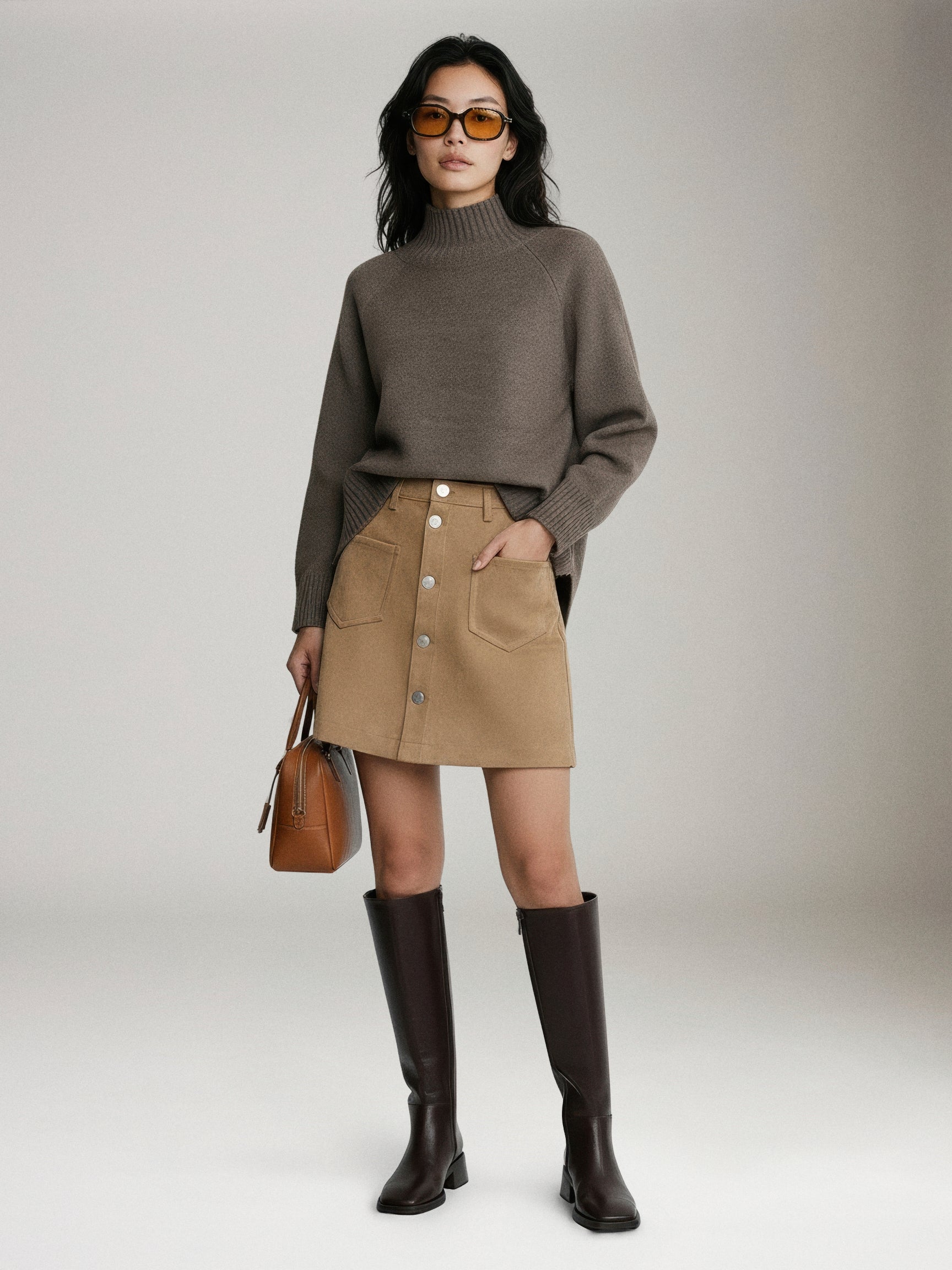 LOVEFINN - Anthousa Mockneck Pullover Sweater - 