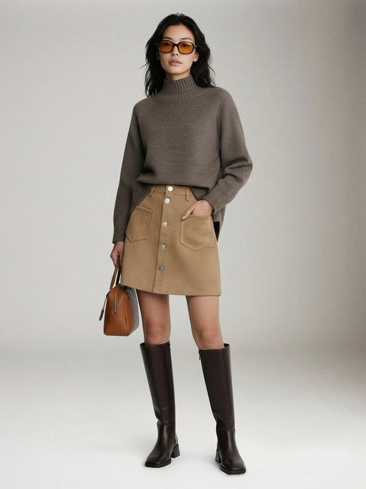 Anthousa Mockneck Pullover Sweater