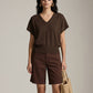 LOVEFINN - Double V-neck Top - 