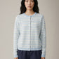 Stripe Crewneck Cardigan