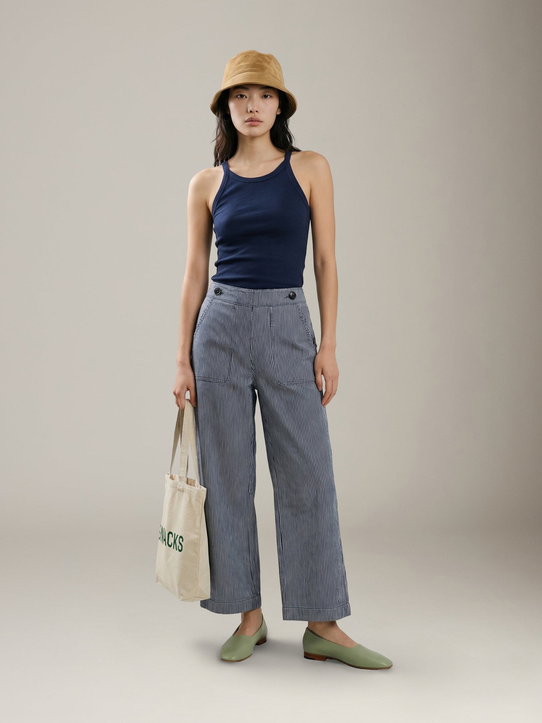 LOVEFINN - Ribbed Tank Top - Navy