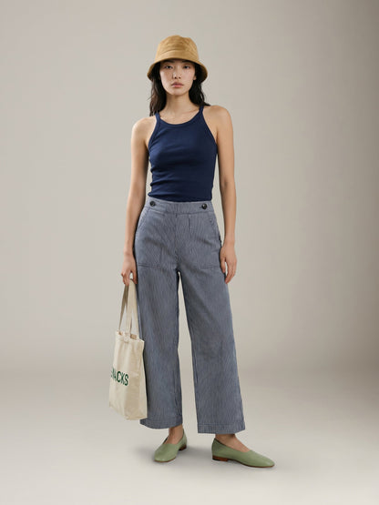 LOVEFINN - Ribbed Tank Top - Navy
