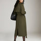 EMORY PARK - Trench Coat with Corduroy Collar - 