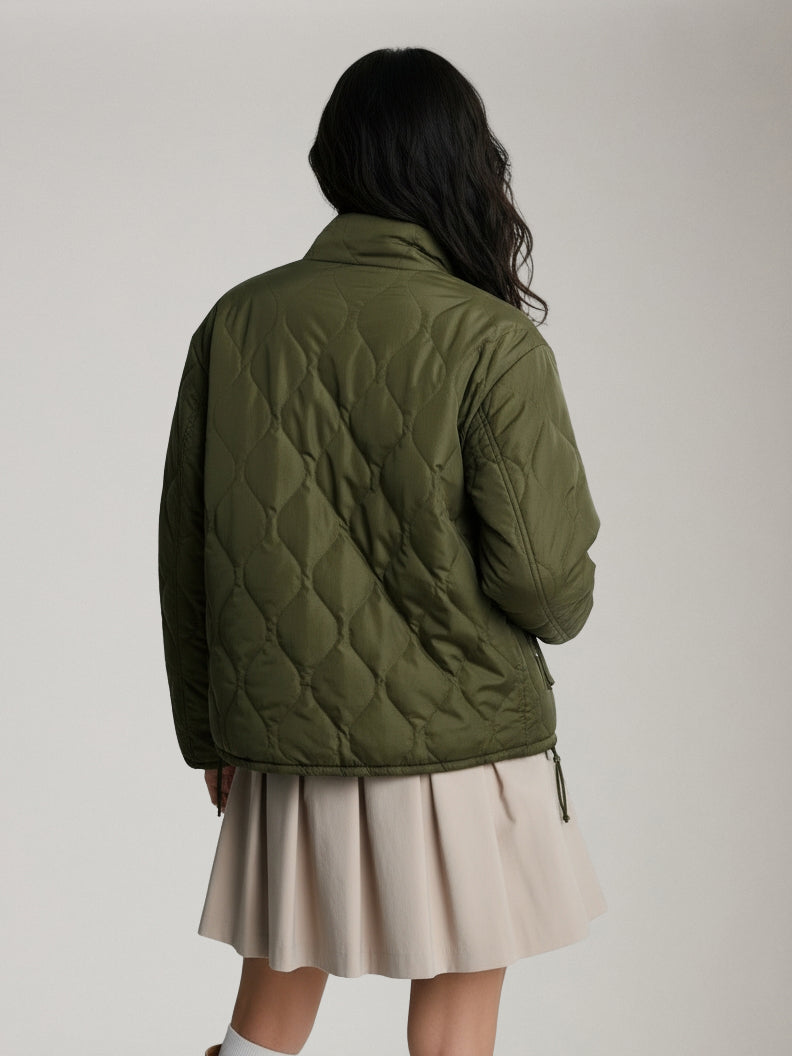 Military Reversible High Neck Down Jacket