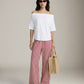 LOVEFINN - Stripe Wide Pants - Sweet Red Stripe
